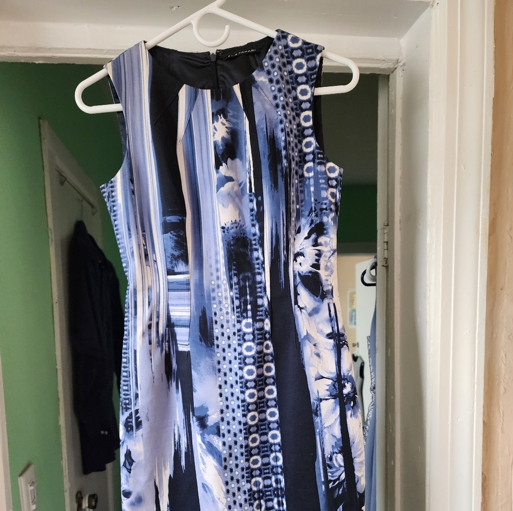 Elie Tahari, Blue And White Multiple Colored Dress - image 1